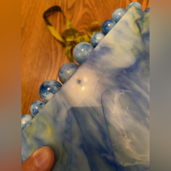 BLUE MARBLE ACRYLIC EOS BUBBLE CLUTCH CULT Gaia look alike